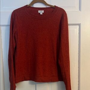 J. Crew Women's Burnt Orange Crew Neck Sweater